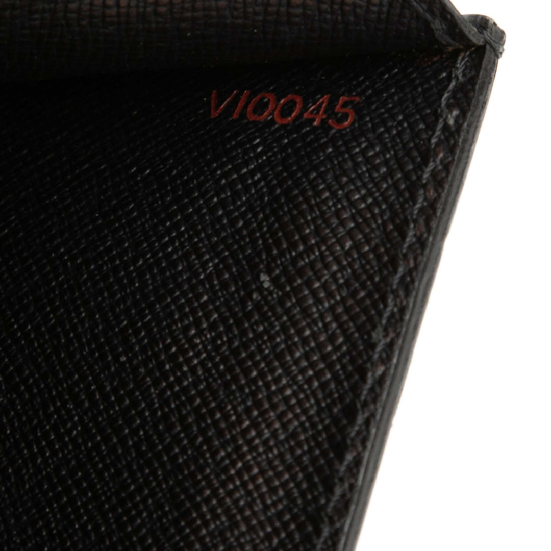 Pochette Sellier Dragonne Épi Noir