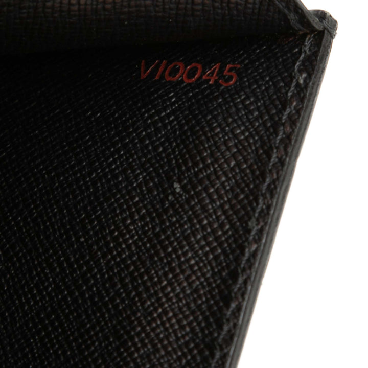Pochette Sellier Dragonne Épi Noir