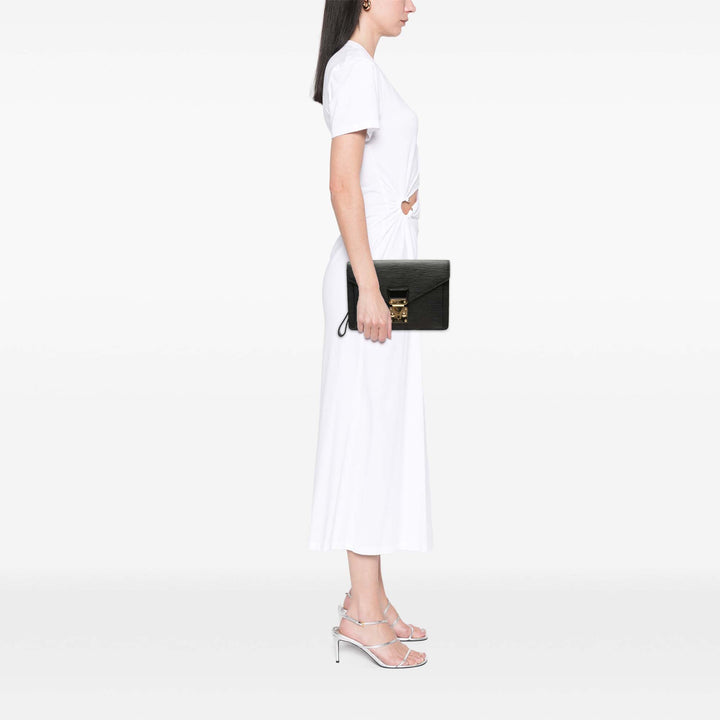 Pochette Sellier Dragonne Épi Noir