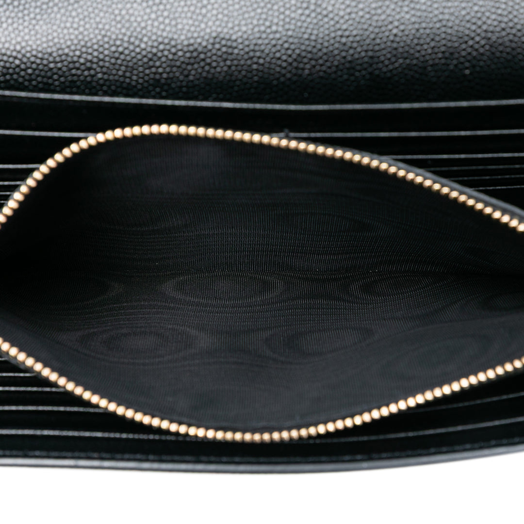 Saint Laurent Grain De Poudre Star Monogram Wallet on Chain