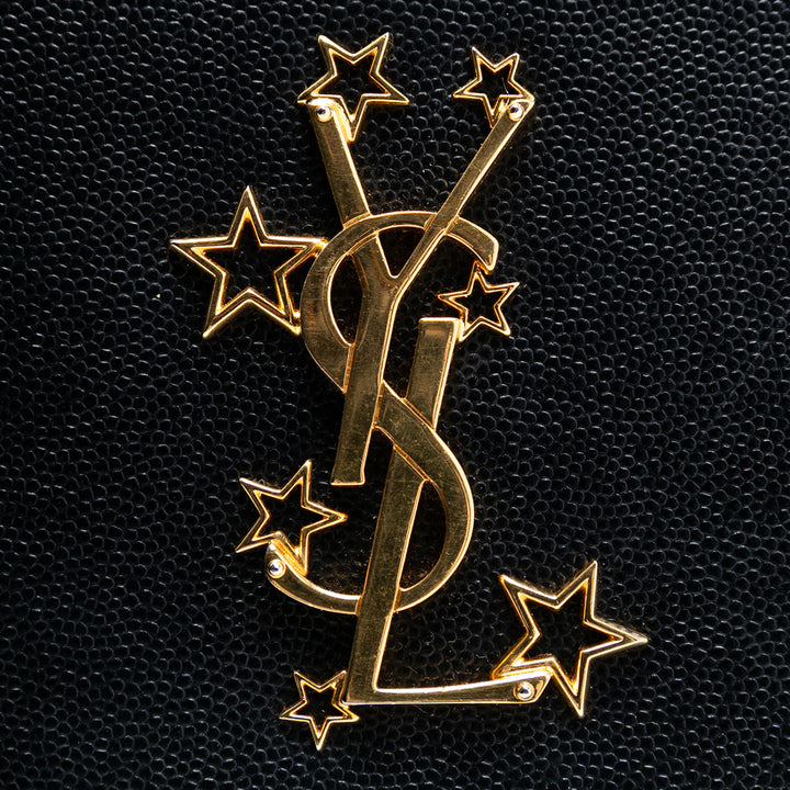Saint Laurent Grain De Poudre Star Monogram Wallet on Chain