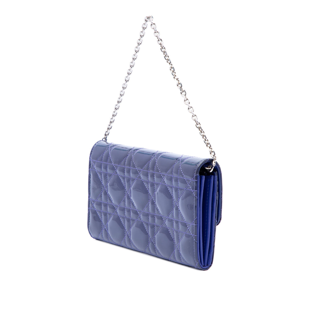 Dior Cannage Miss Dior Wallet on Chain Bleu – vue 2 – GABY PARIS