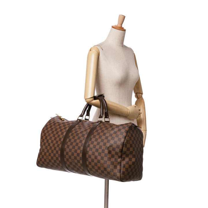 Damier Ebene Keepall 50 Brown - Gaby Paris