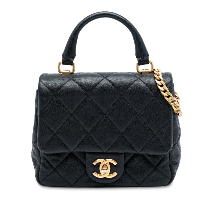 Chanel Mini Matelassé Caviar anse supérieure à rabat