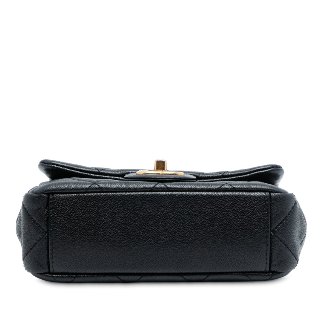 Chanel Mini Matelassé Caviar anse supérieure à rabat