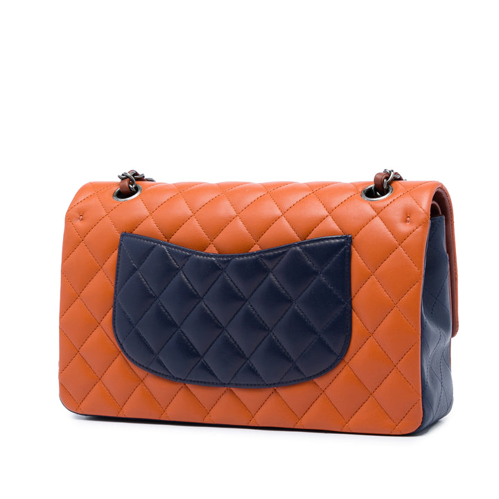Chanel Classic Tricolore Double rabat Moyen Cuir d'agneau