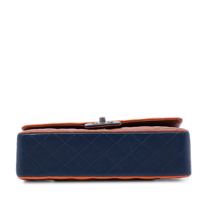 Chanel Classic Tricolore Double rabat Moyen Cuir d'agneau