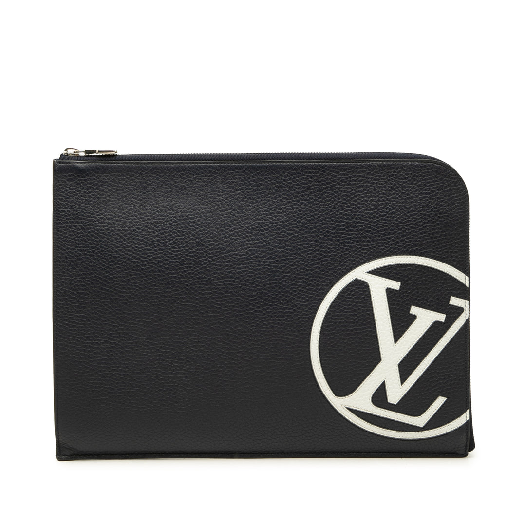 Louis Vuitton Pochette Initials Circle Jour taurillon GM Bleu – vue principale – GABY PARIS