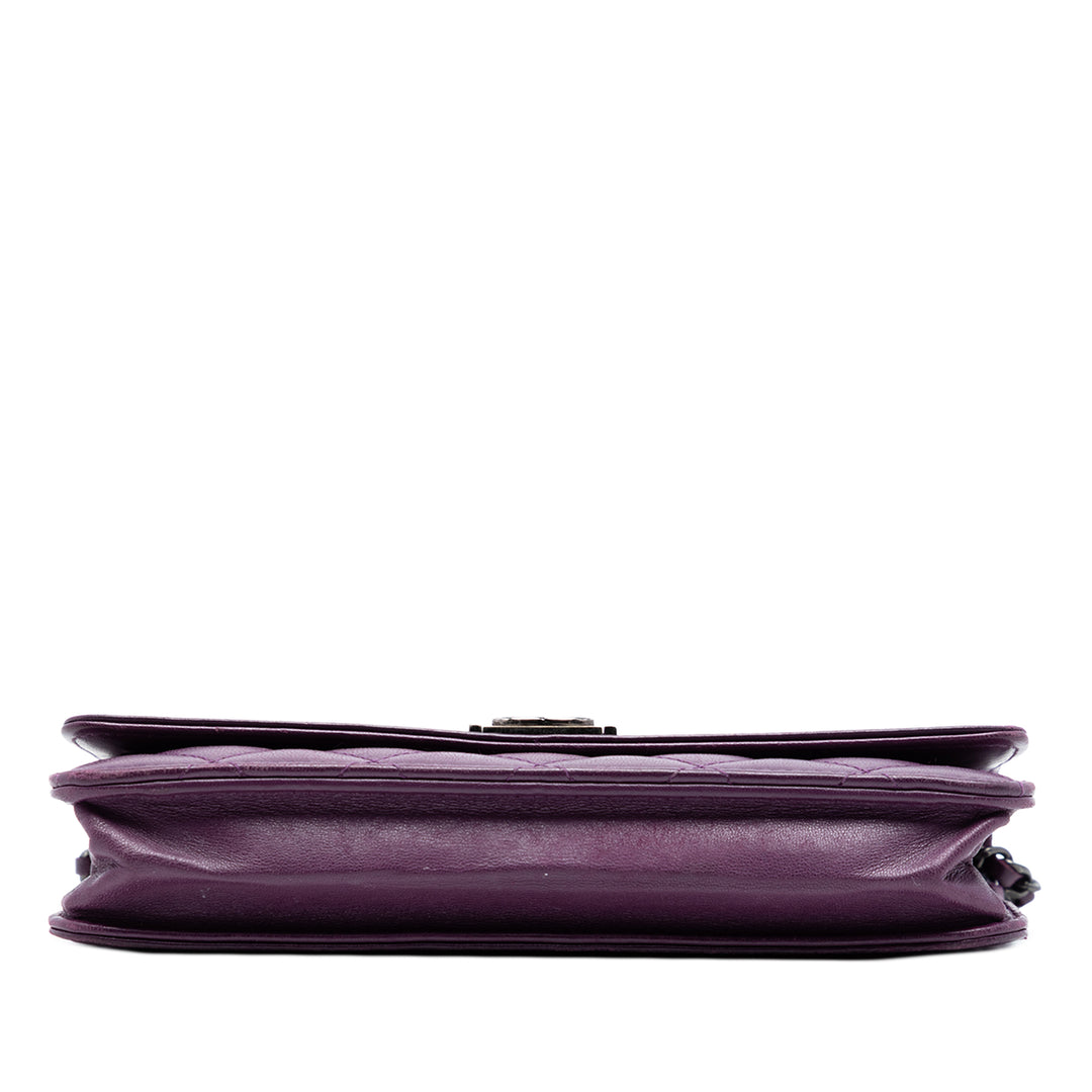 Chanel Matelassé Cuir d’agneau Boy Wallet on Chain