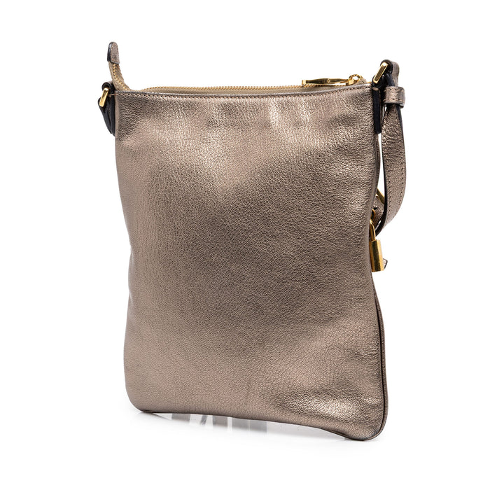 LOEWE Sac bandoulière Métallisé Anagram Doré – vue 2 – GABY PARIS