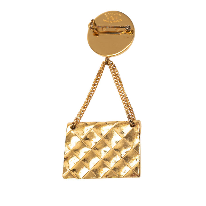 Chanel plaqué CC Medallion Sac à main Broche – GABY PARIS Authentique