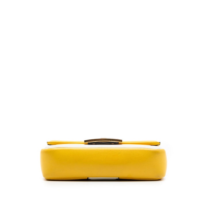 Bicolore Apolo Baguette à chaîne Sac Mini nappa Jaune