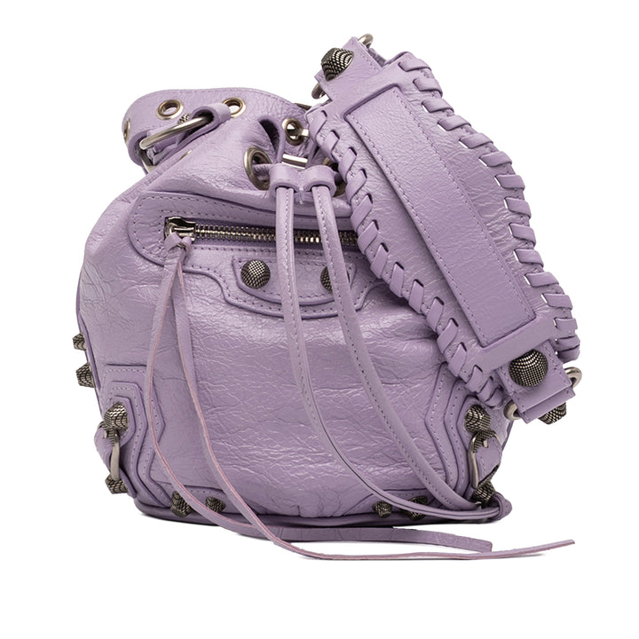 Balenciaga Cuir d’agneau Le Cagole Bucket Sac XS