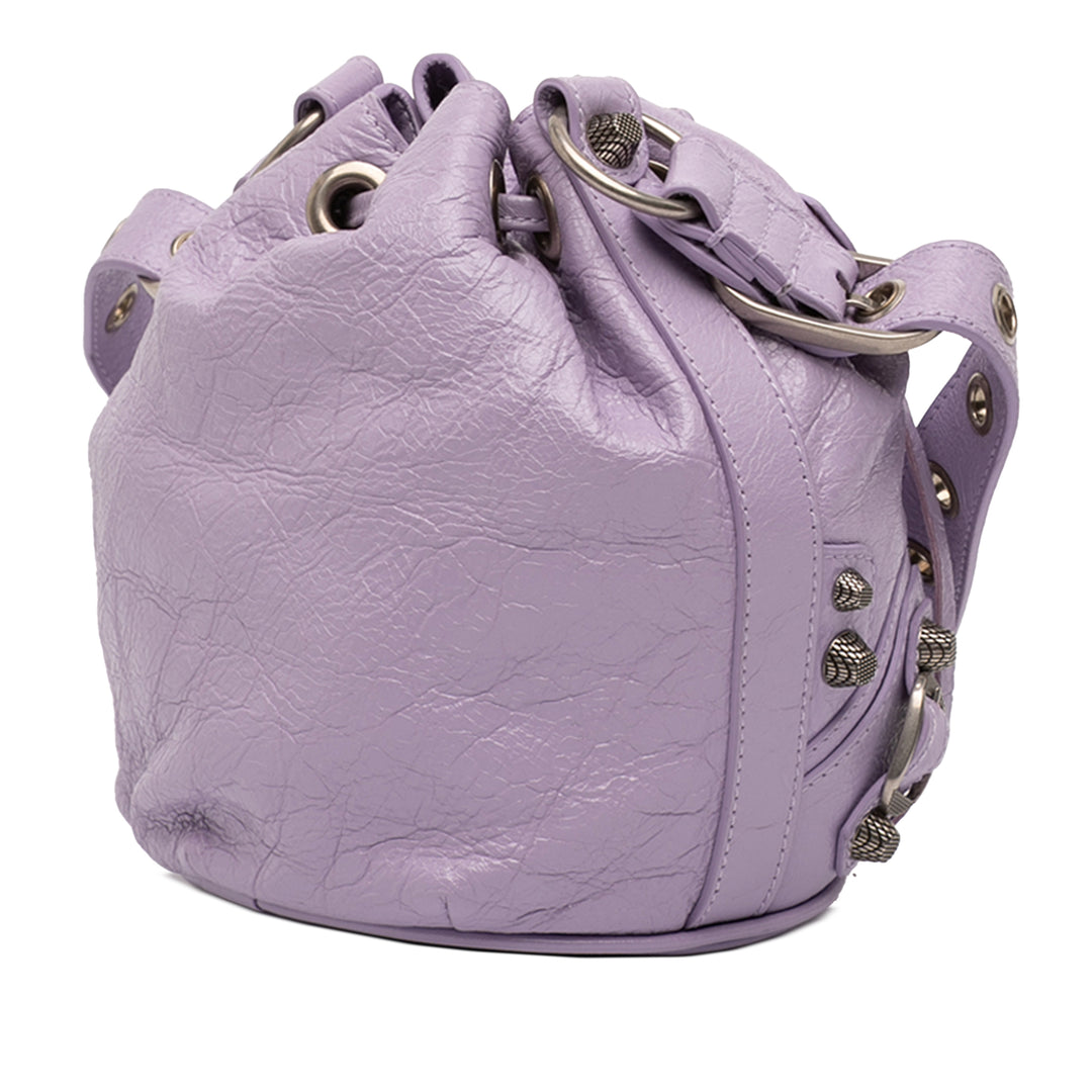 Balenciaga Cuir d’agneau Le Cagole Bucket Sac XS
