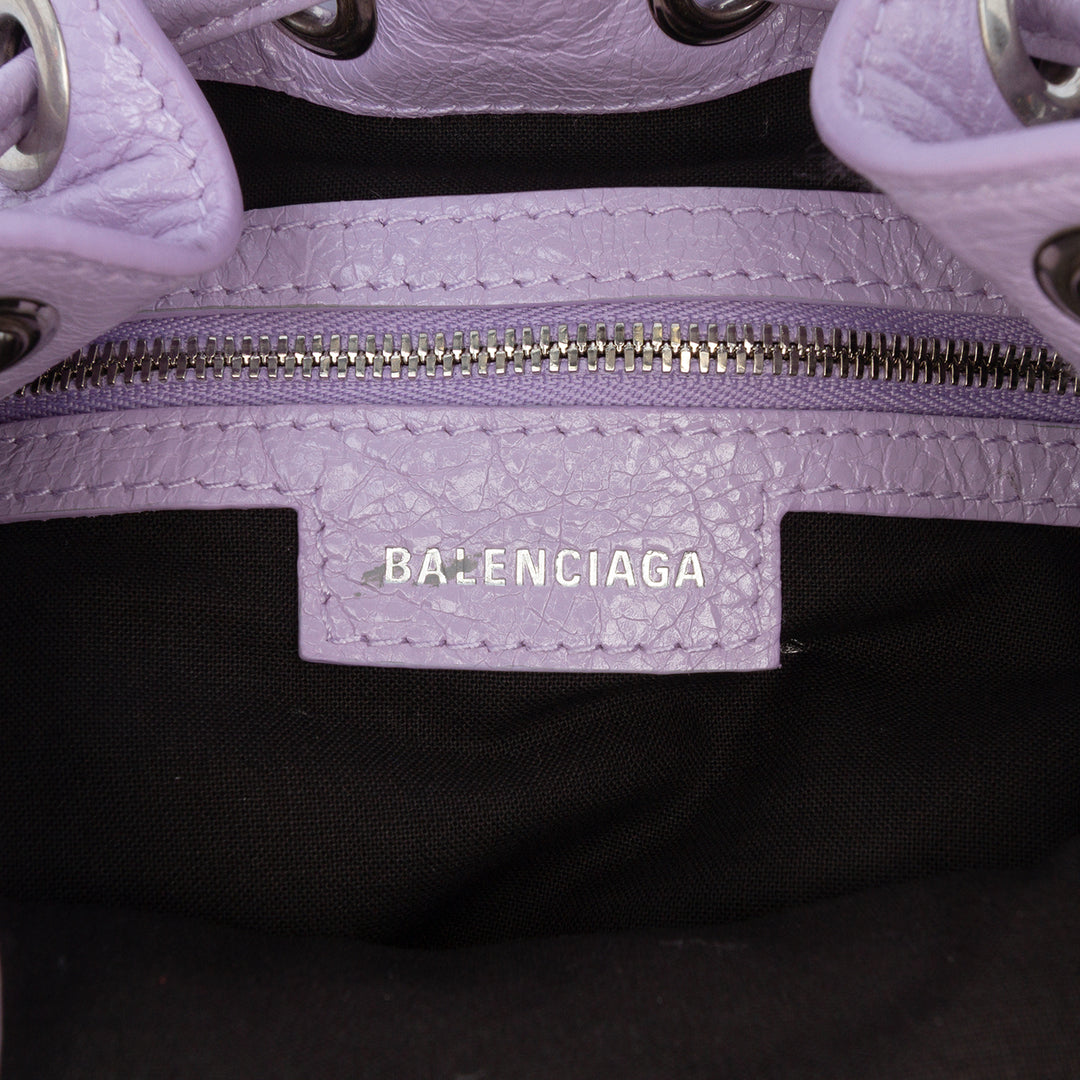 Balenciaga Cuir d’agneau Le Cagole Bucket Sac XS