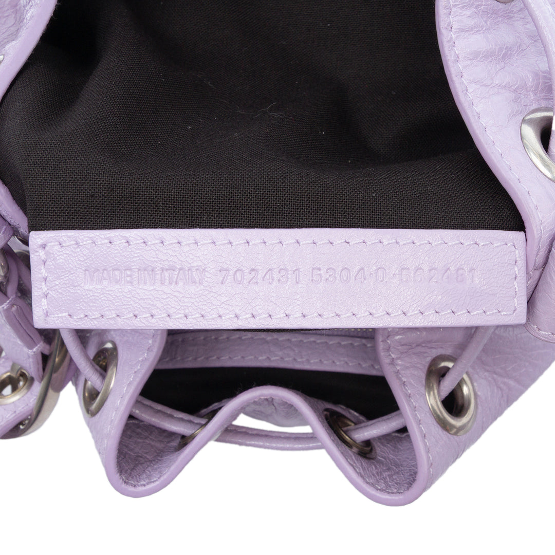 Balenciaga Cuir d’agneau Le Cagole Bucket Sac XS