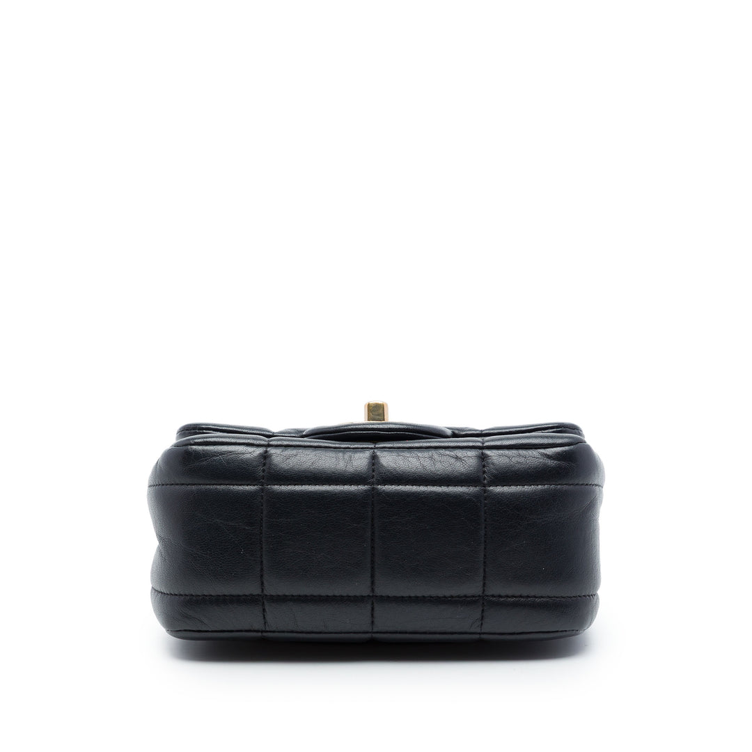 Chanel Matelassé Resin Cristal Carré Monacoco à rabat Mini Cuir d'agneau