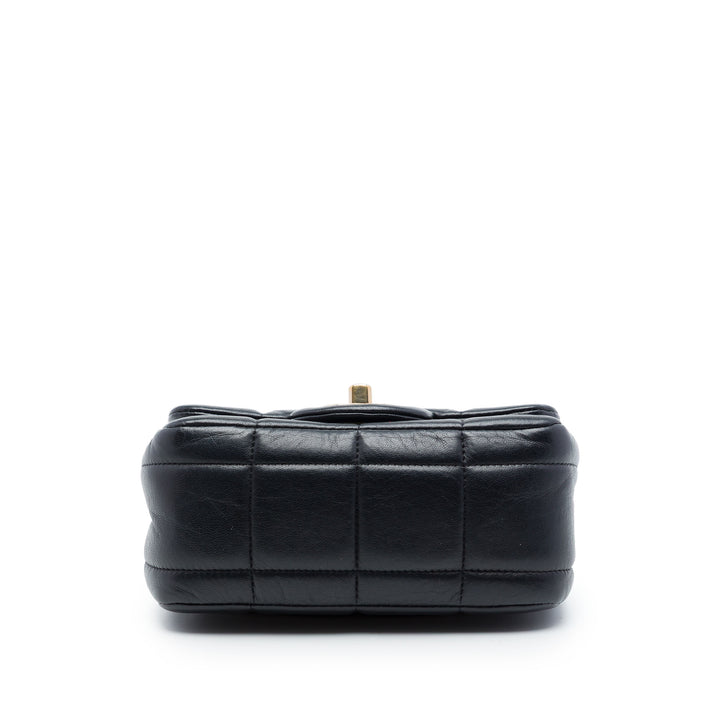 Chanel Matelassé Resin Cristal Carré Monacoco à rabat Mini Cuir d'agneau