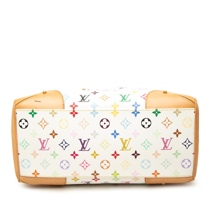 Louis Vuitton Claudia Monogram Multicolore Blanc – vue 3 – GABY PARIS