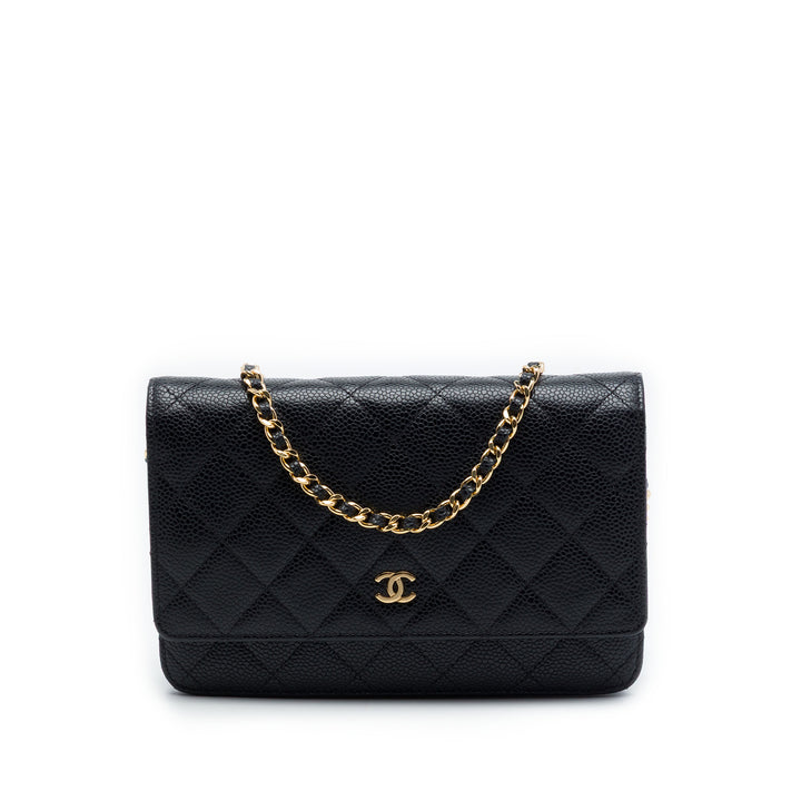 Chanel CC Matelassé Caviar Wallet on Chain