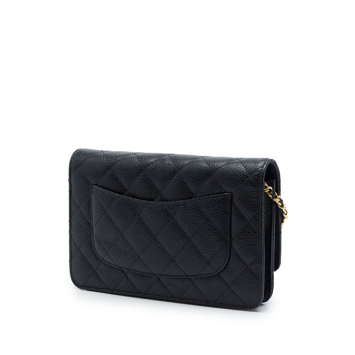 Chanel CC Matelassé Caviar Wallet on Chain