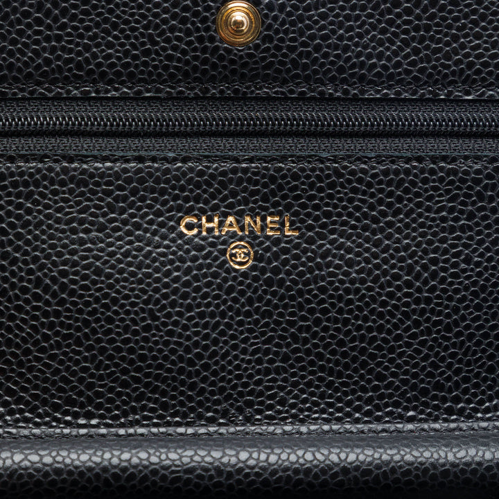 Chanel CC Matelassé Caviar Wallet on Chain