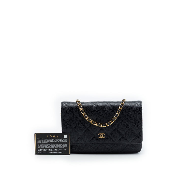 Chanel CC Matelassé Caviar Wallet on Chain