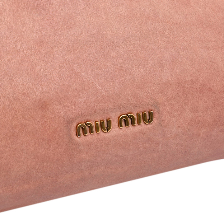 Leather Clutch on Strap Brown - Gaby Paris