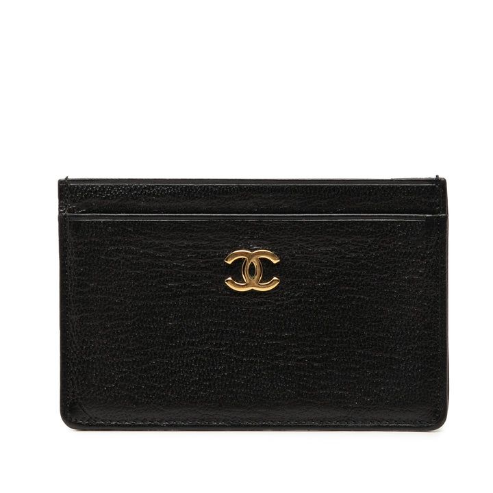 CC grainé Porte-cartes Cuir de veau grainé Noir