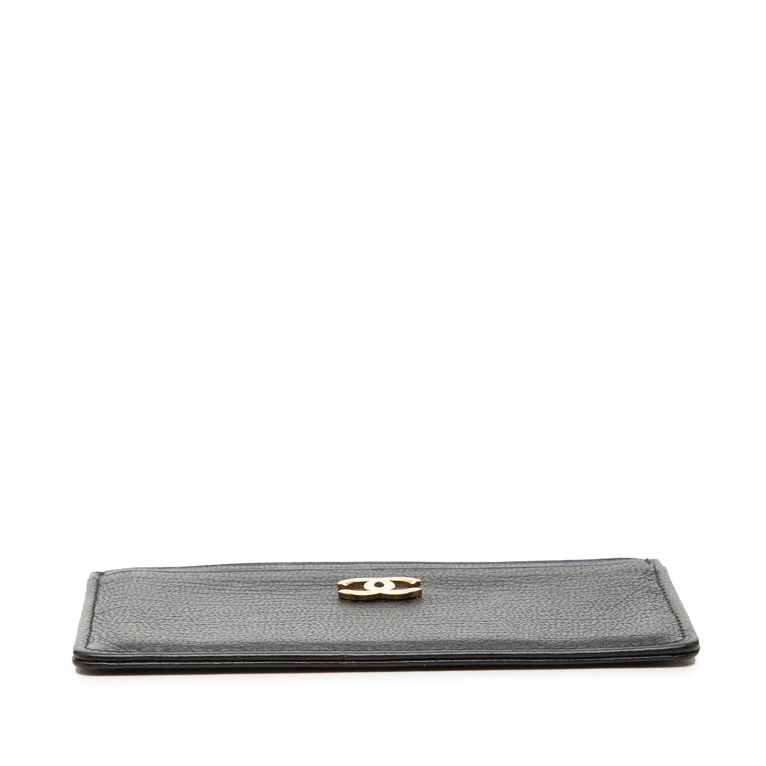 CC grainé Porte-cartes Cuir de veau grainé Noir