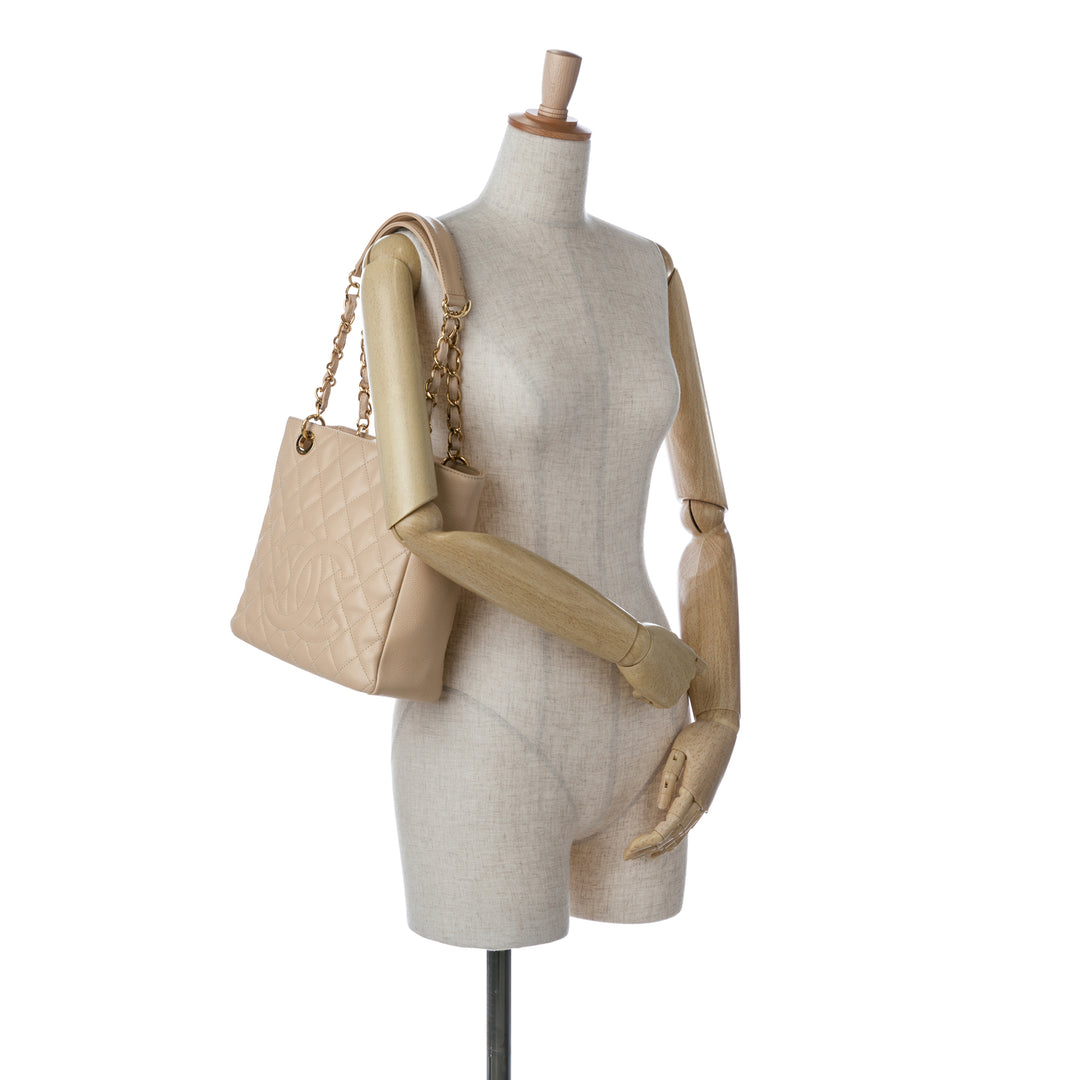 Caviar Petite Shopping Tote Brown - Gaby Paris