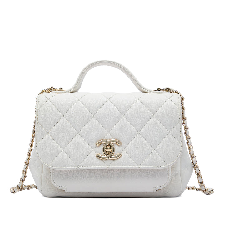 Chanel Matelassé Business Affinity à rabat Petit Cuir caviar
