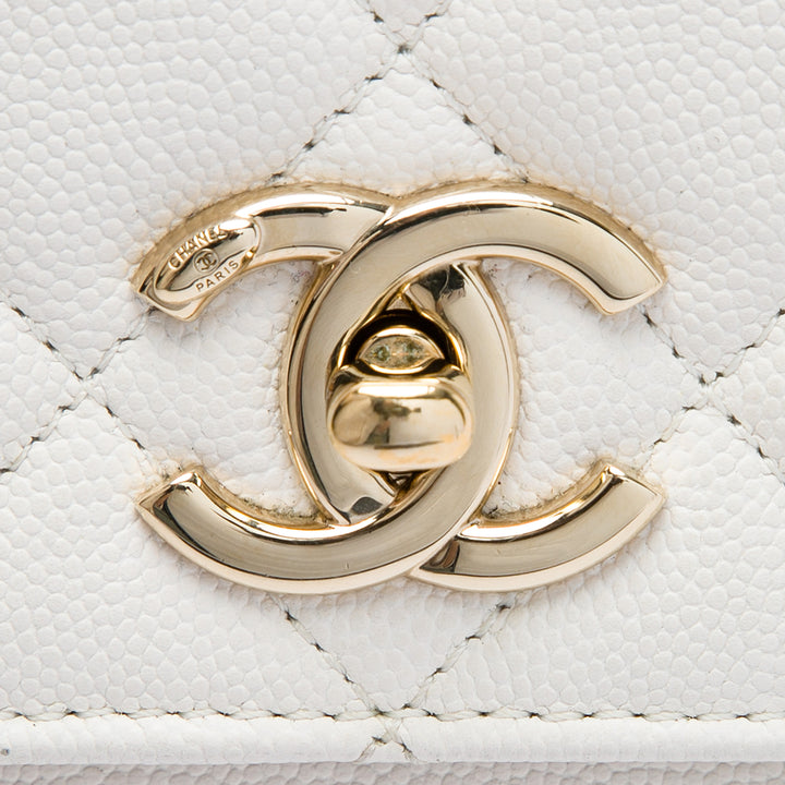Chanel Matelassé Business Affinity à rabat Petit Cuir caviar