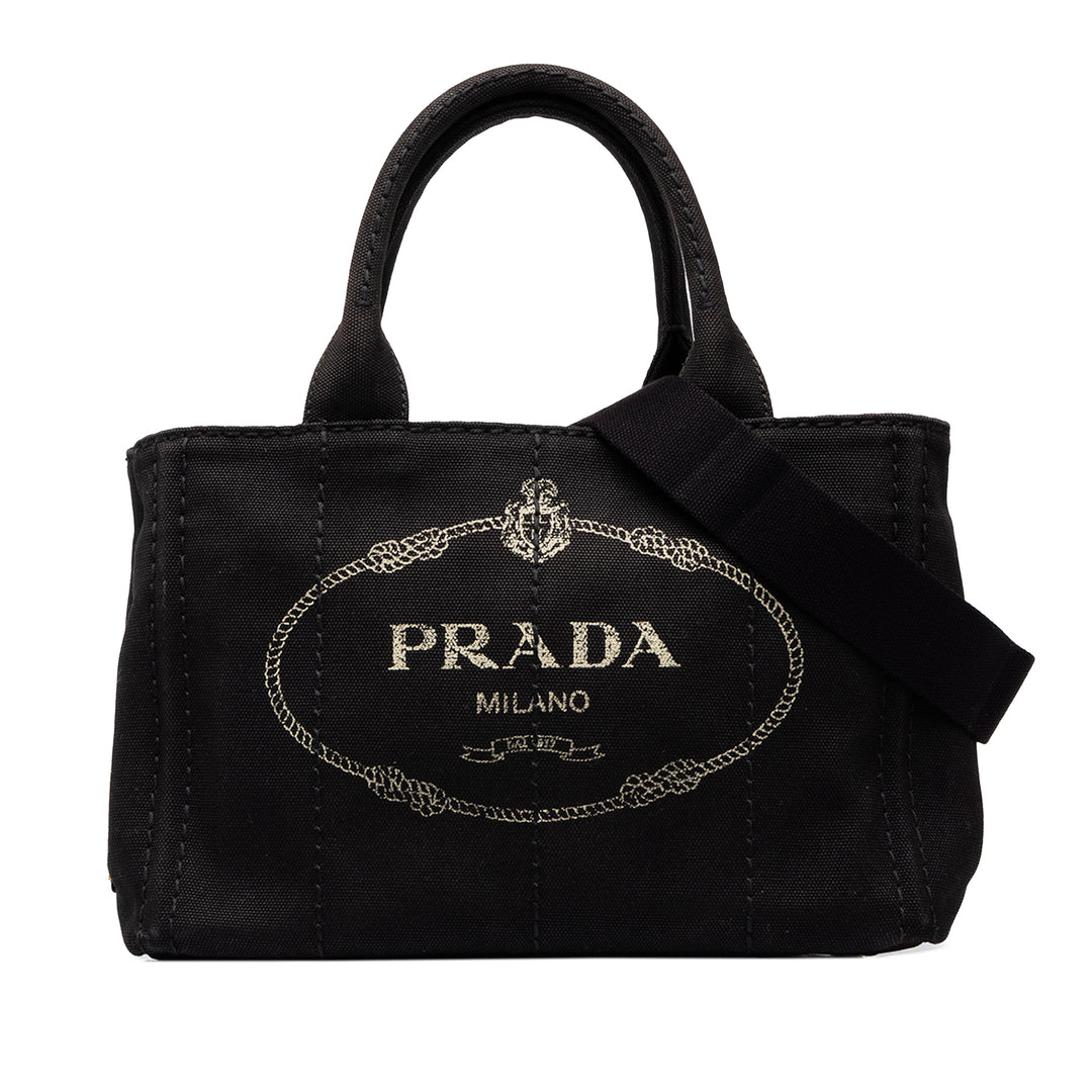 Prada Cabas Canapa Logo Petit Noir – vue principale – GABY PARIS
