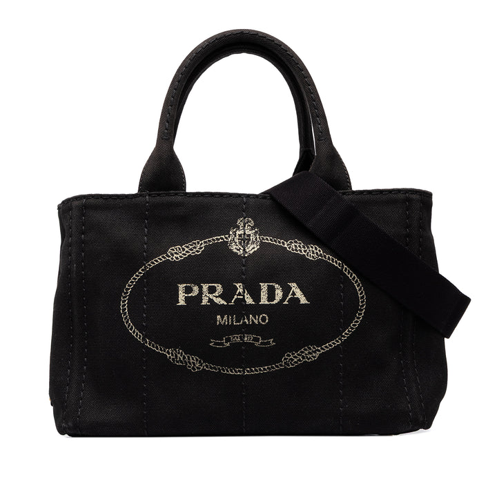 Prada Cabas Canapa Logo Petit Noir – vue principale – GABY PARIS