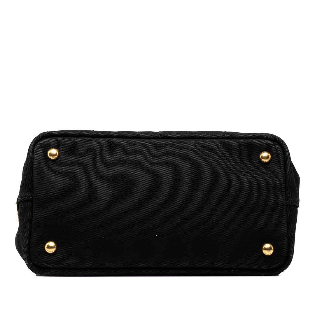 Prada Cabas Canapa Logo Petit Noir – vue 3 – GABY PARIS