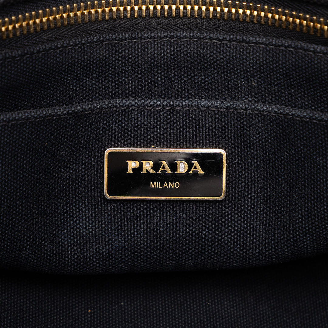 Prada Cabas Canapa Logo Petit Noir – vue 5 – GABY PARIS