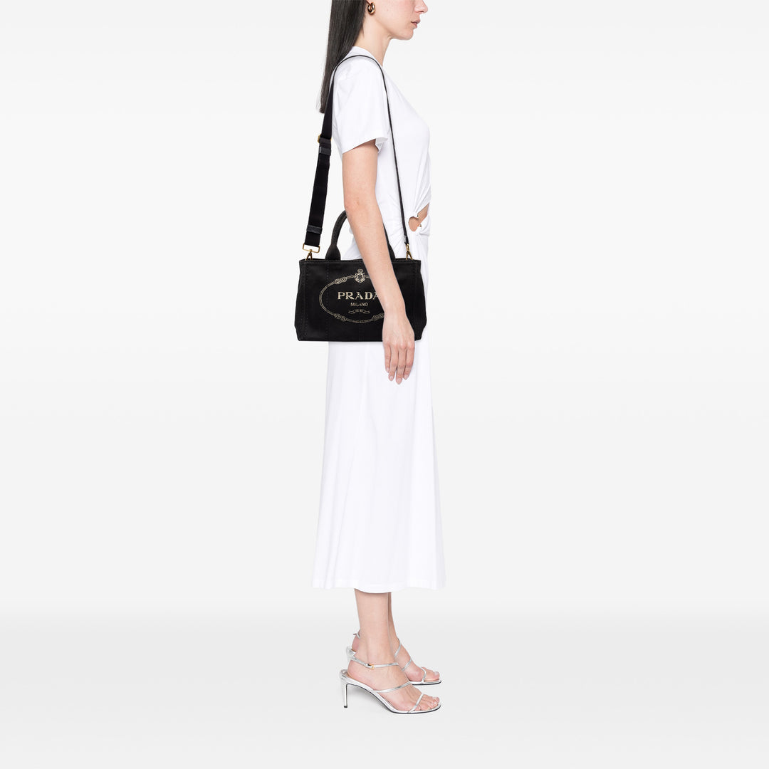 Prada Cabas Canapa Logo Petit Noir – vue 6 – GABY PARIS