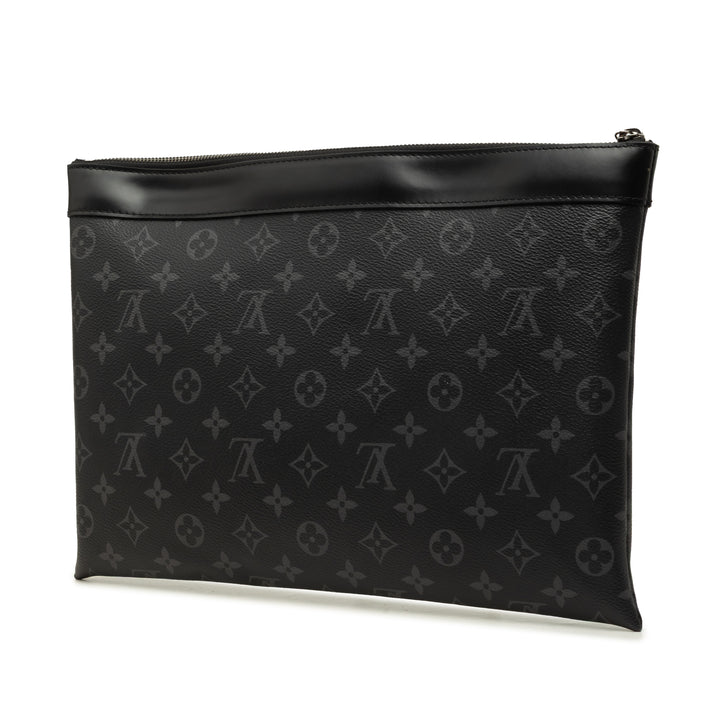 Louis Vuitton Discovery Pochette GM Monogram Eclipse Noir – vue 2 – GABY PARIS