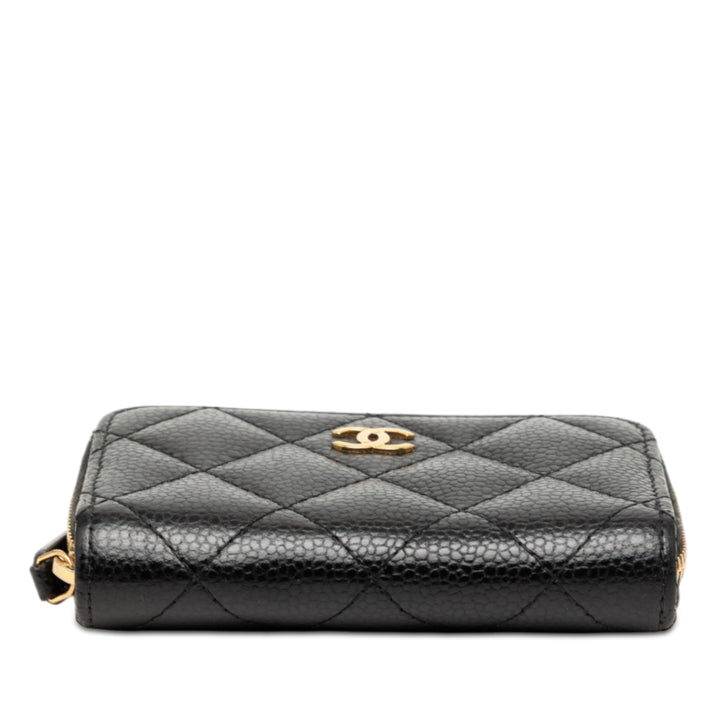 Chanel CC Matelassé Caviar Zip Coin Purse