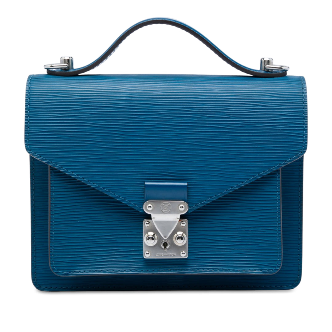 Louis Vuitton Monceau BB Épi Bleu – vue principale – GABY PARIS