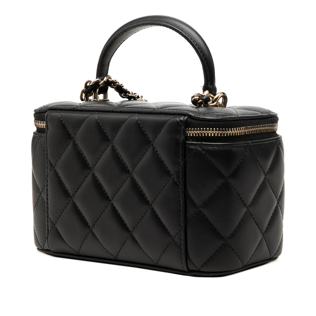 Chanel Vanity avec chaîne Petit Cuir d'agneau
