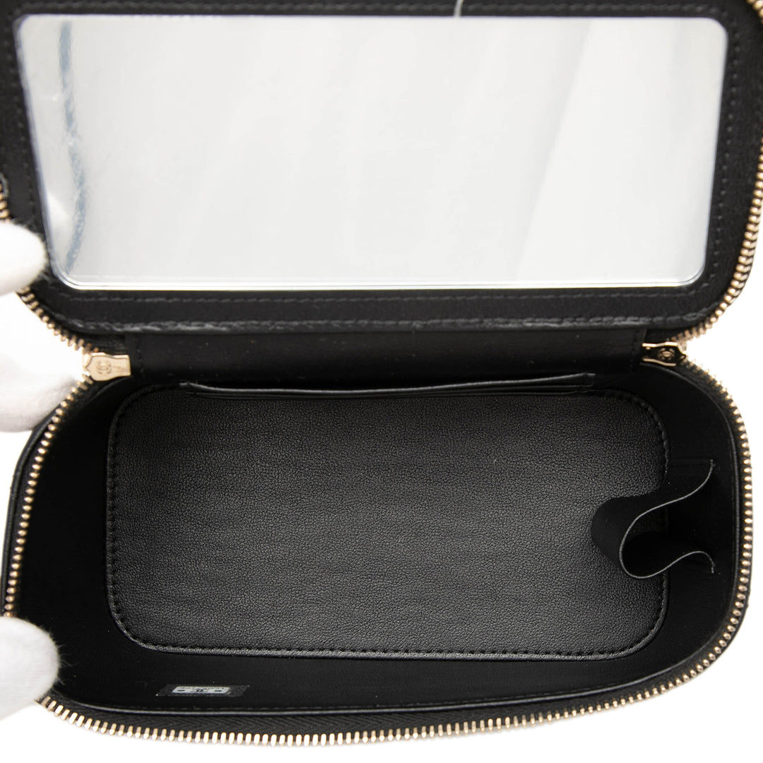 Chanel Vanity avec chaîne Petit Cuir d'agneau