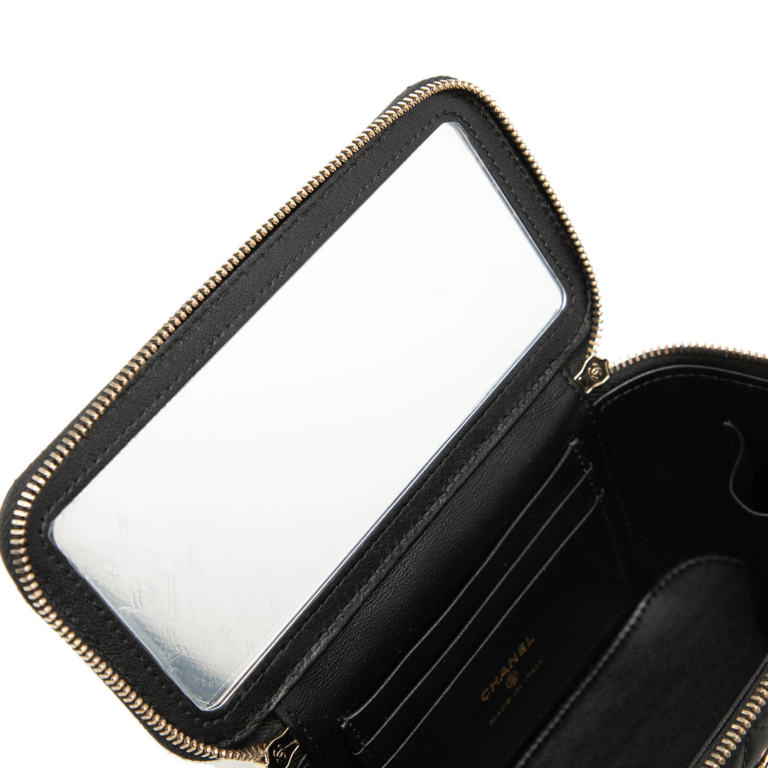 Chanel Vanity avec chaîne Petit Cuir d'agneau