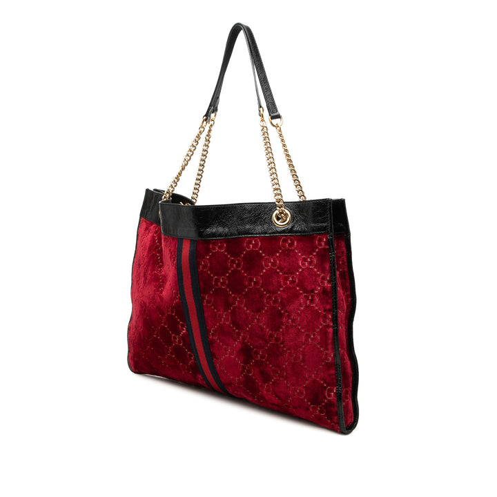 Gucci GG Web Rajah Cabas Grand Rouge – vue 2 – GABY PARIS