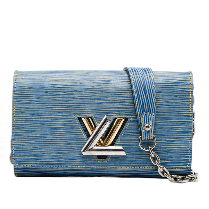 Louis Vuitton Sac bandoulière Twist Wallet on Chain Épi Bleu – vue principale – GABY PARIS