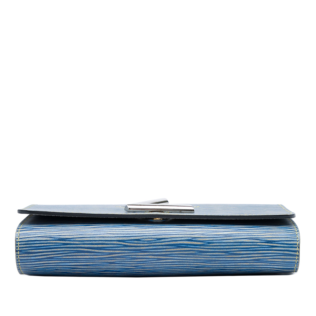 Louis Vuitton Sac bandoulière Twist Wallet on Chain Épi Bleu – vue 3 – GABY PARIS