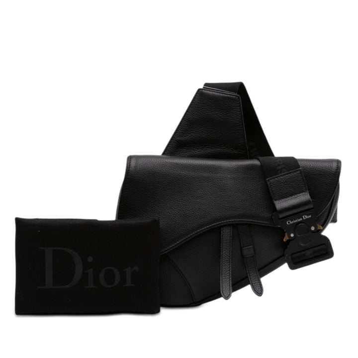 Dior Cuir de veau grainé Saddle Sac