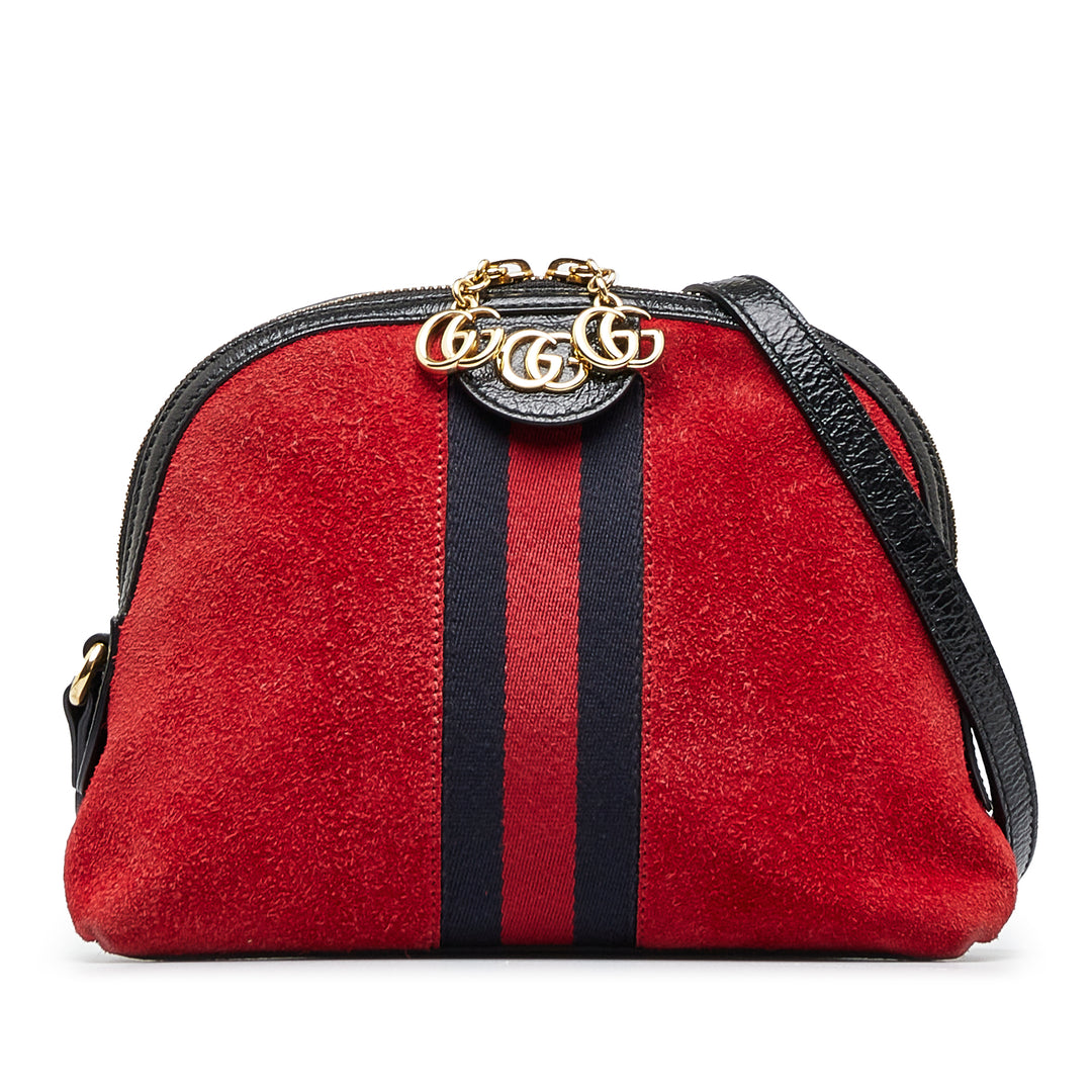 Small Suede Ophidia Crossbody Red - Gaby Paris