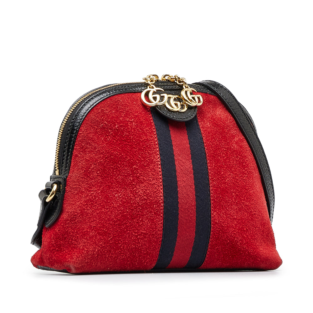 Small Suede Ophidia Crossbody Red - Gaby Paris